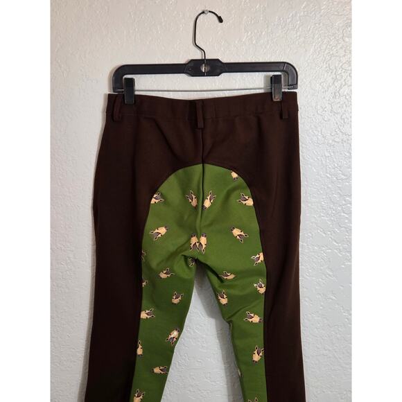 Buckwild Breeches Horse Riding Pants Women's Medium Brown Horse Print Equestrian - Picture 6 of 9